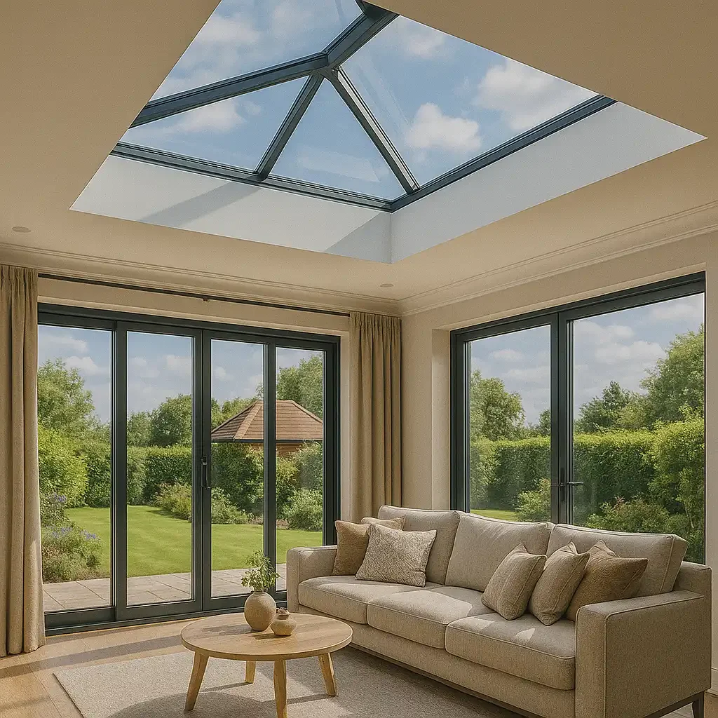 Modern conservatory with roof lantern