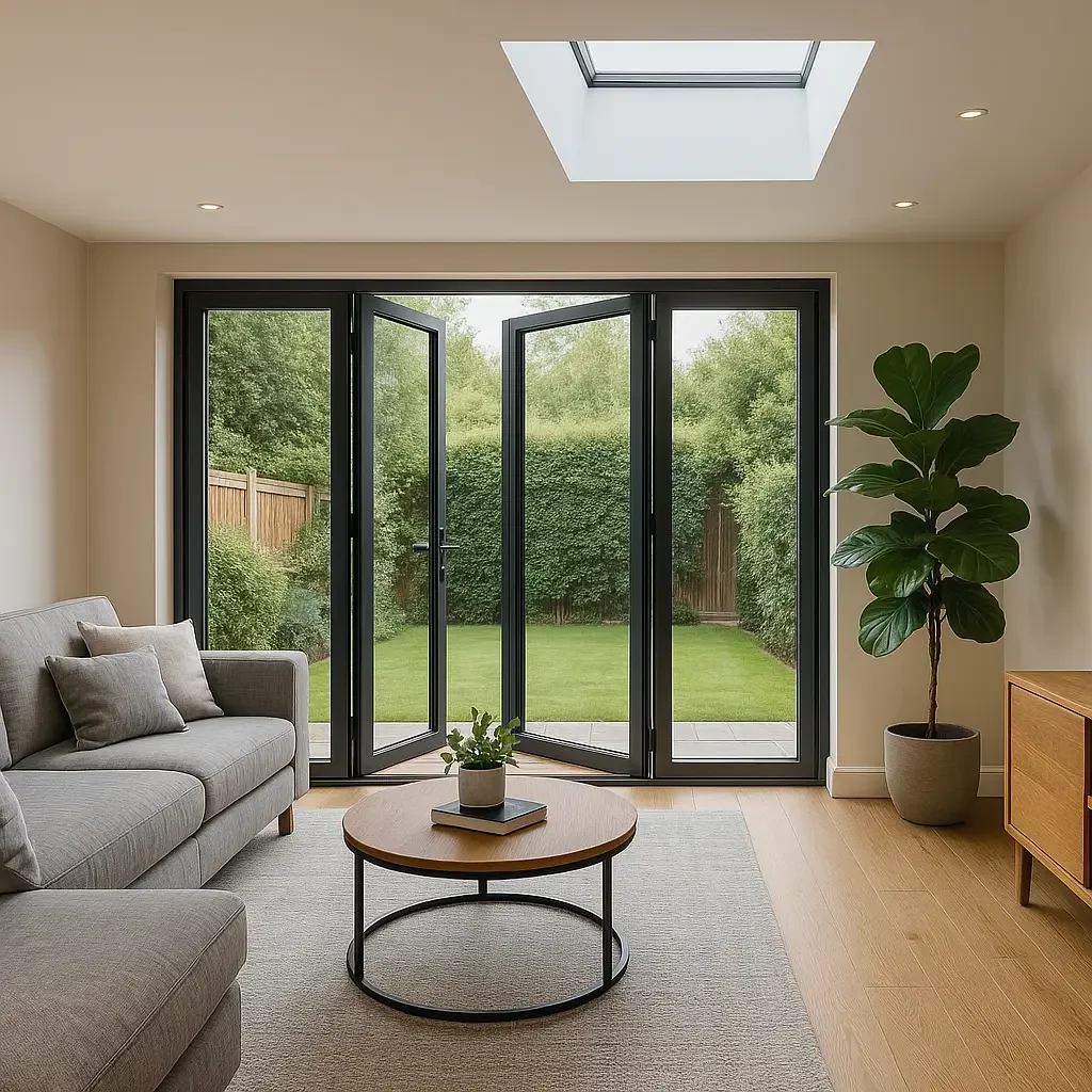 Living room with garden view